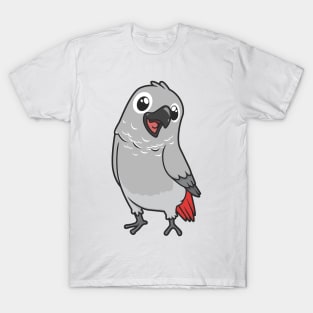 Kawaii gray parrot T-Shirt